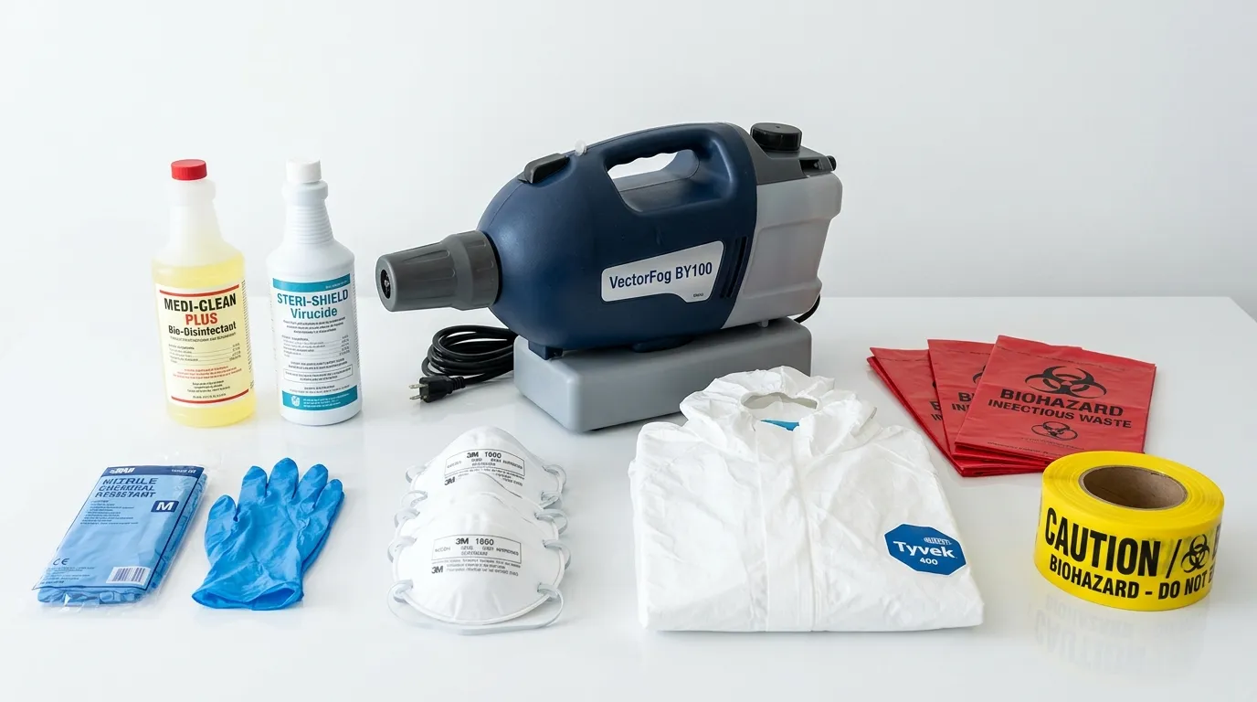 Professional biohazard remediation crew working in Streamwood