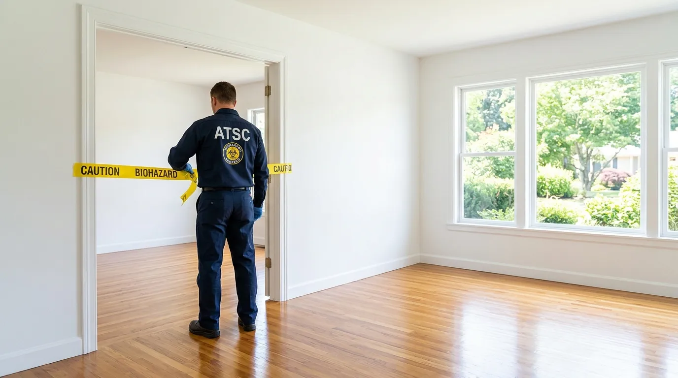 Certified biohazard cleanup crew performing Decomposition Cleanup in Streamwood